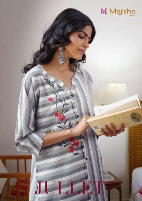 Majisha Nx Presants Juliet Fancy Cotton Kurti Pant Set Catalog At Wholesale Rate In Surat