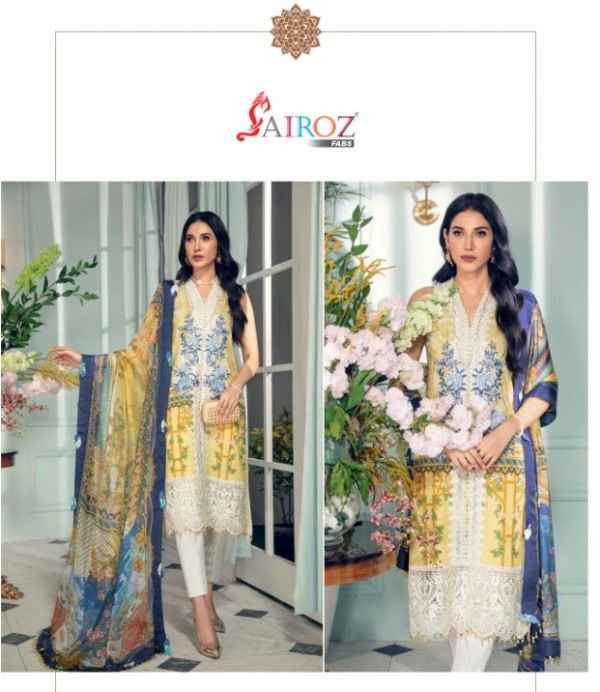 Sairoz Fabs Presents Anaya Luxury Lawn Vol 21cotton Digital Print Fancy Patch Embroidery Work  Pakistani Suits At Wholesale Rate In Surat