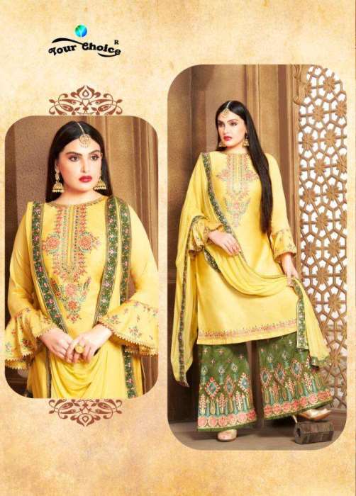 Your Choice Presents Cotton Sarasa Jam Silk With Embroidery Work Salwar Kameez At Wholesale Rate In Surat