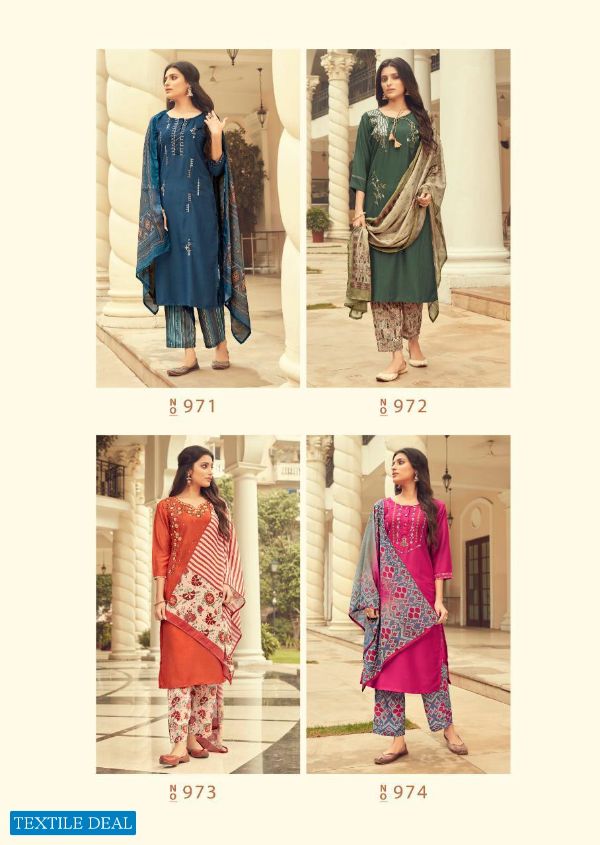 Vink Presnets  Dreams Viscose Silk Readymade Kurta Plazzo And Dupatta Collection Wholesale Rate In Surat