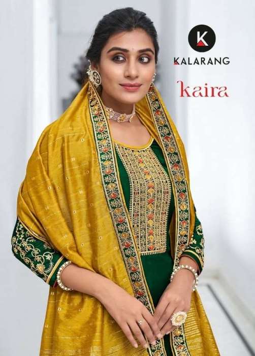 Kalarang Presents  Kaira  Silk Embroidery Designer Salwar Kameez Wholesale Rate In Surat