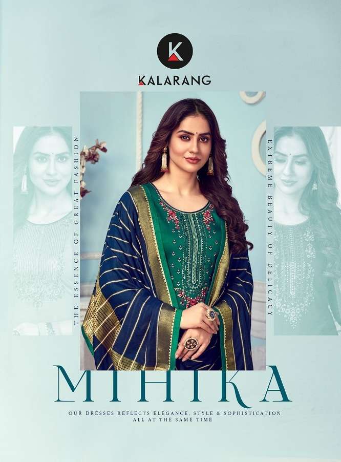 Kalarang Presents  Mihika  Jam Silk Cotton Casual Wear Dress Materials Wholesale Rate In Surat