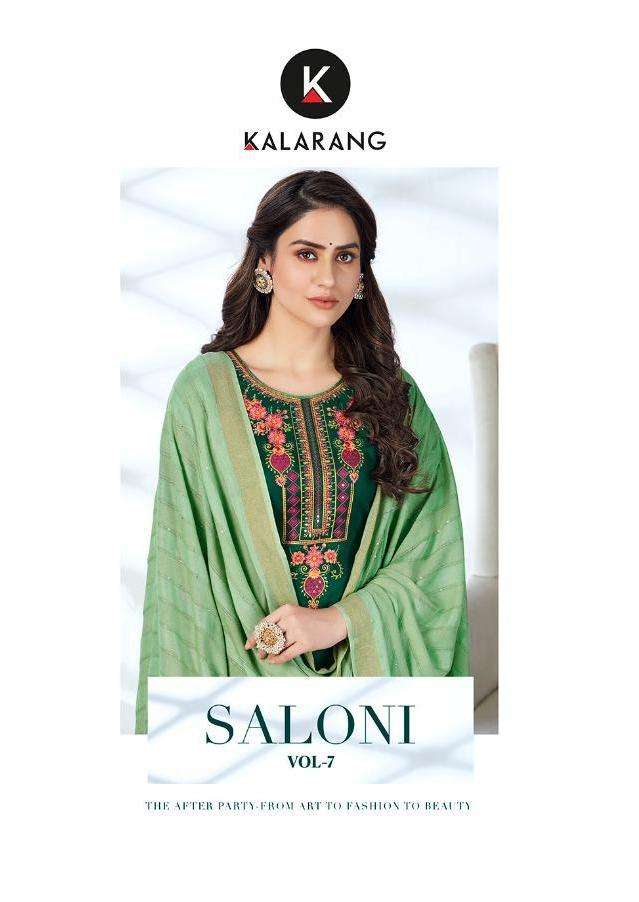 Kalarang Presnets  Saloni Vol 7 Jam Silk Cotton Casual Wear Suits Wholesale Rate In Surat