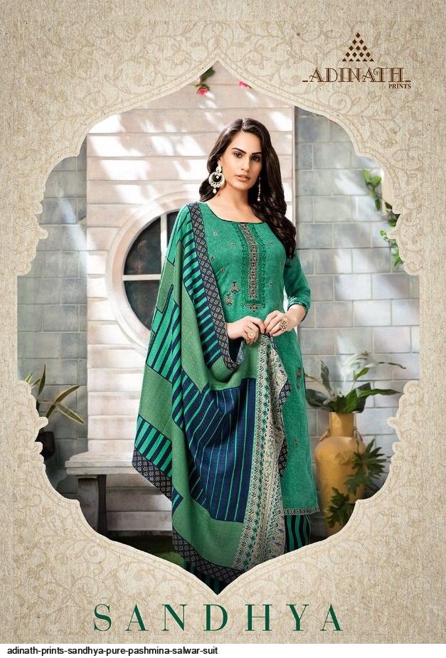 Adinath Prin Presnets Sandhya Pure Pashmina Salwar Suit Wholesale Rate In Surat