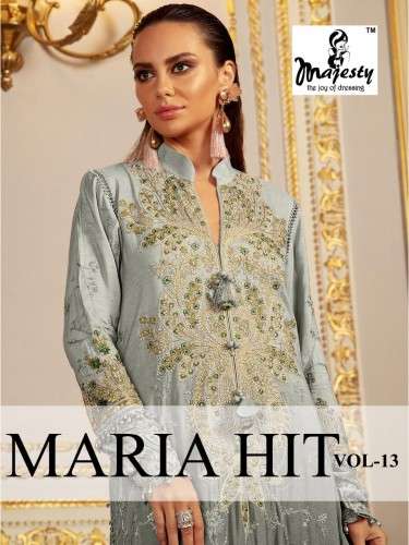 Maria Hit Vol 13 Majesty Pakistani Dress Material in Wholesale Rate in Surat- Sai Dresses
