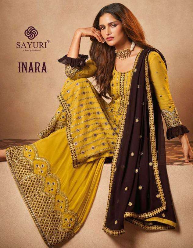 Sayuri Inara 129 Series Georgette Salwar Suit Collection IN WHOLESALE RATE IN SURAT- SAI DRESSES