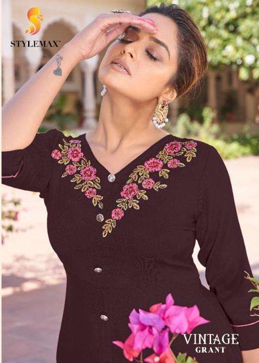 STYLEMAX PRESENTS LATEST CATALOGUE VINTAGE GRANT   WHOLESALE RATE IN SURAT- SAI DRESSES