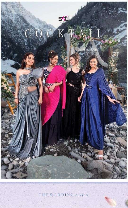 S4U PRESENT COCKTAIL THE WEDDING SAGA LATEST READYMADE COLLECTION IN WHOLESALE PRICE IN SURAT - SAI DRESSES