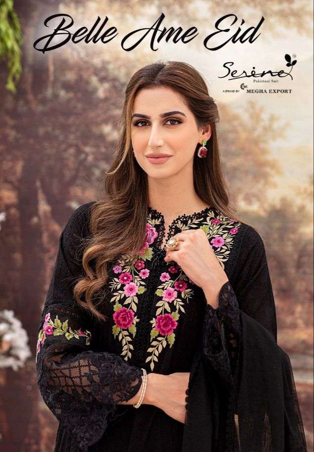 SERENE PRESENT BELLE AME EID LAWN COTTON EMBROIDERED PAKISTANI SUITS IN WHOLESALE PRICE IN SURAT - SAI DRESSES