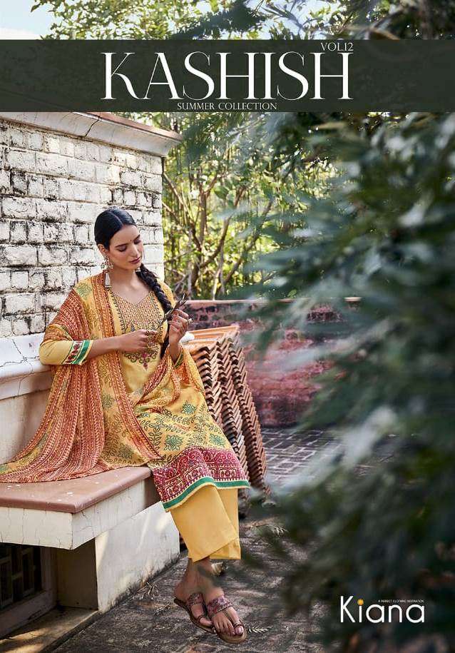 KIANA PRESENT KASHISH SUMMER COLLECTION VOL 12 COTTON DAILY WEAR SALWAR SUITS IN WHOLESALE PRICE IN SURAT - SAI DRESSES