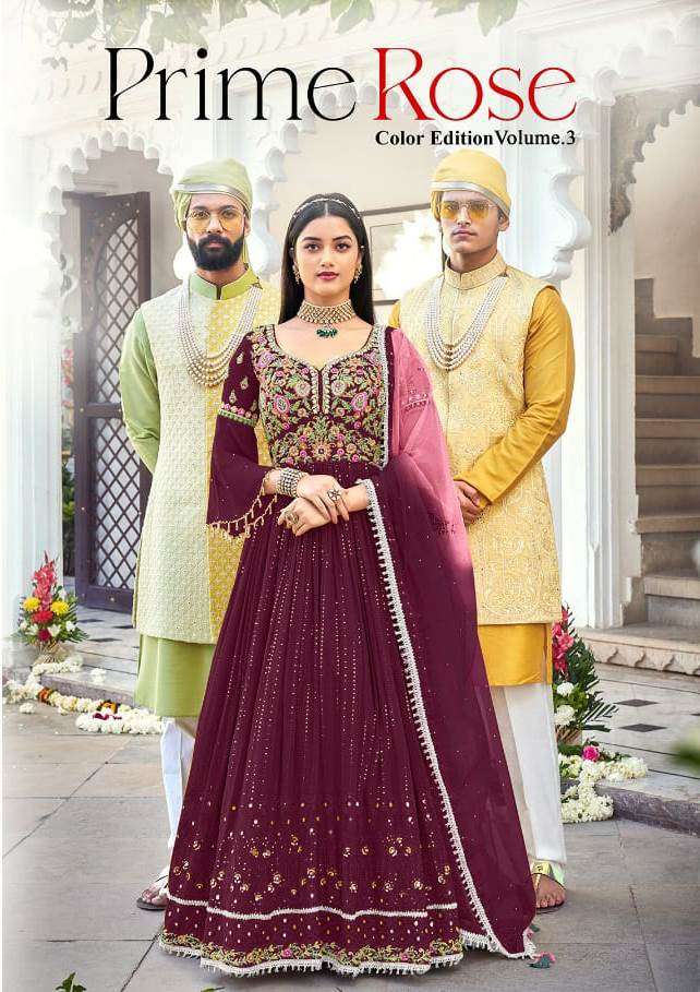 EBA LIFESTYLE PRESENT PRIME ROSE COLOR EDITION VOL 3 READY TO WEAR WEDDING COLLECTION IN WHOLESALE RATE IN SURAT - SAI DRESSES