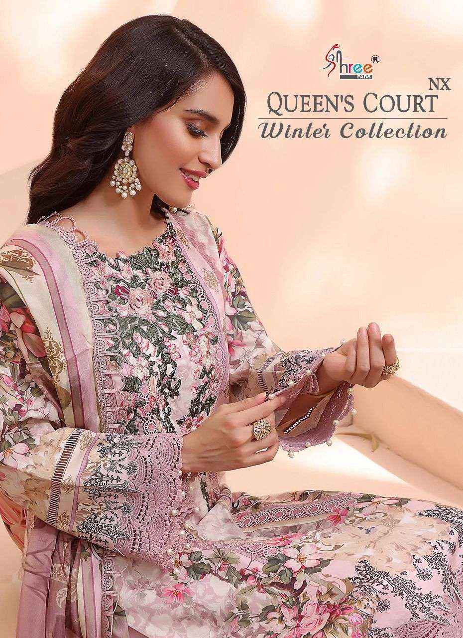 SHREE FAB PRESENT QUEENS COURT WINTER COLLECTION NX PASMINA PAKISTANI SUITS IN WHOLESALE RATE IN SURAT - SAI DRESSES