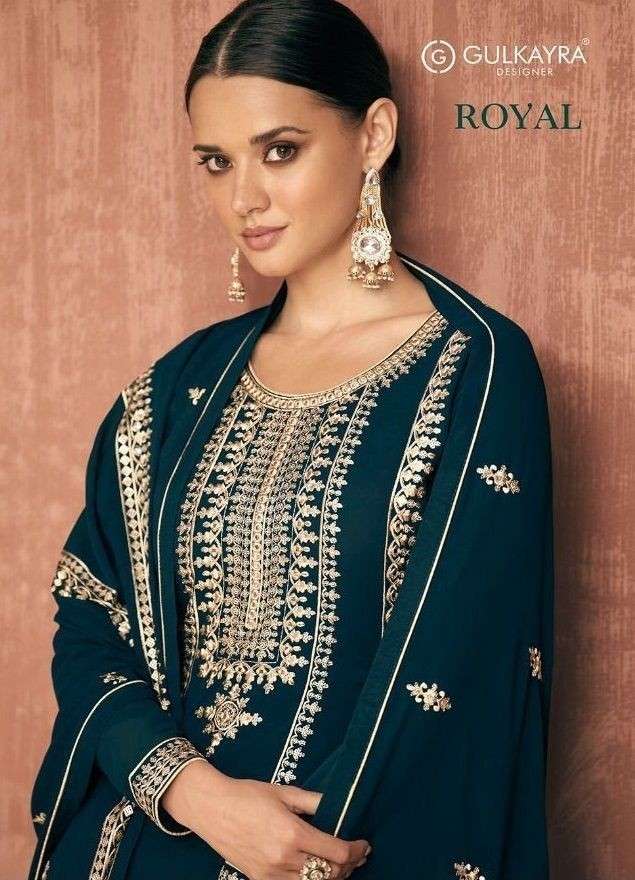 GULKAYRA DESIGNER PRESENT ROYAL READY TO FESTIVE WEAR DESIGNER SUITS IN WHOLESALE RATE IN SURAT - SAI DRESSES