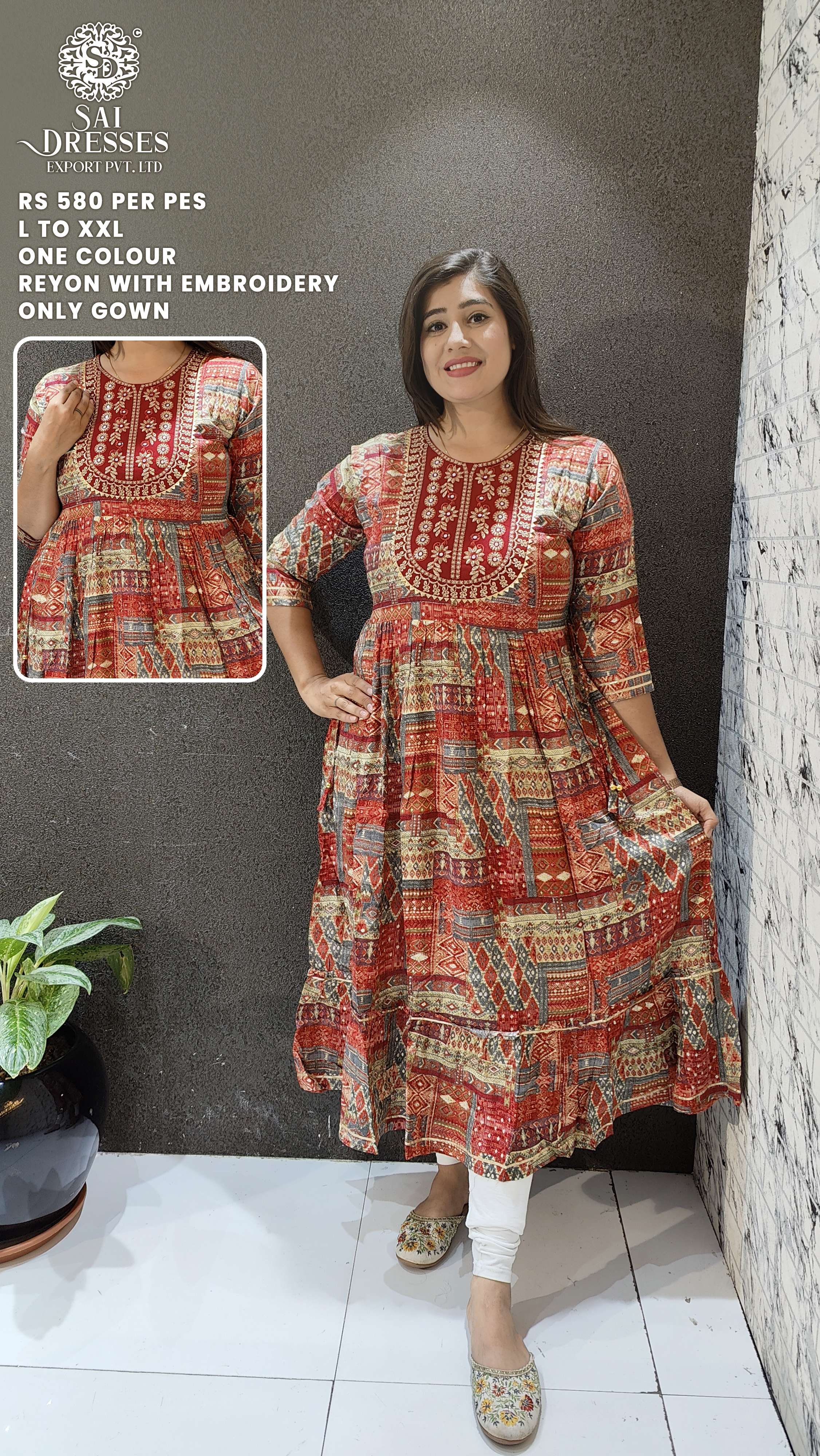 Cotton Printed Fancy Long Kurti, Size: XL at Rs 2770 in Surat | ID:  20200847655