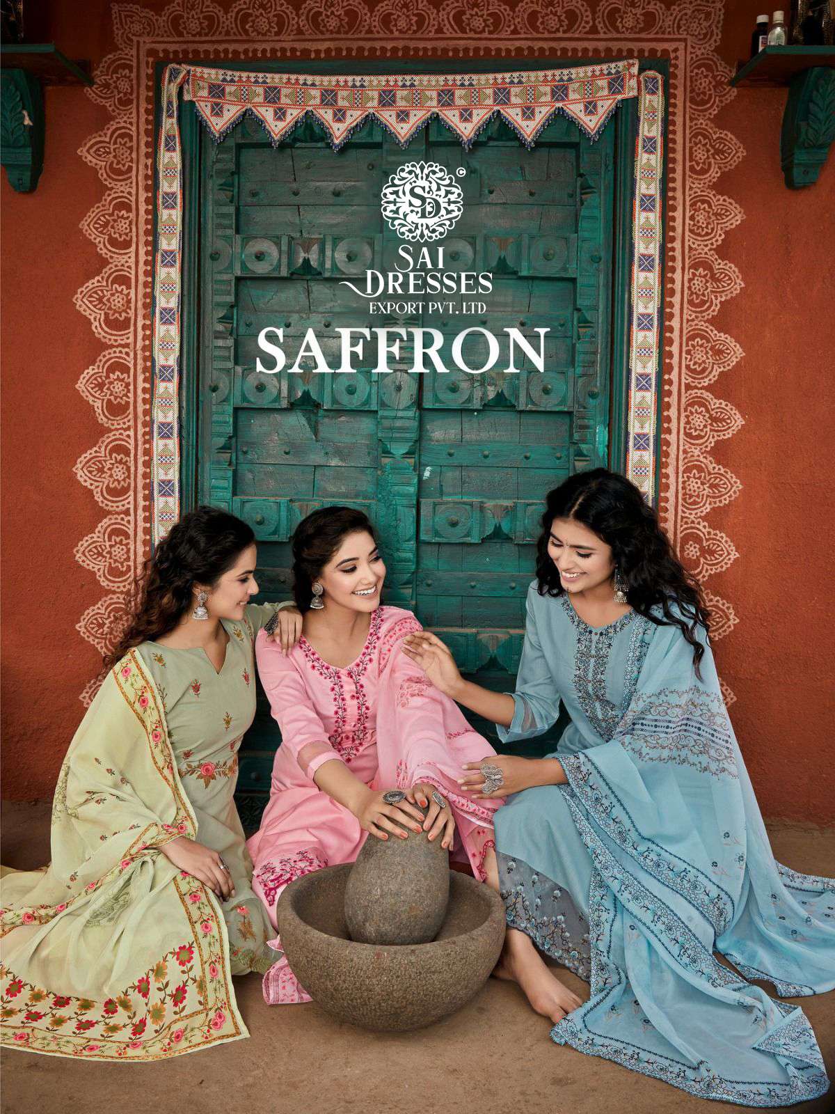 SAI DRESSES PRESENT SAFFRON CATALOG