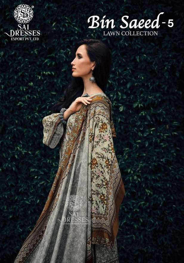 SAI DRESSES PRESENT BIN SAEED LAWN COLLECTION VOL 5 CATALOG