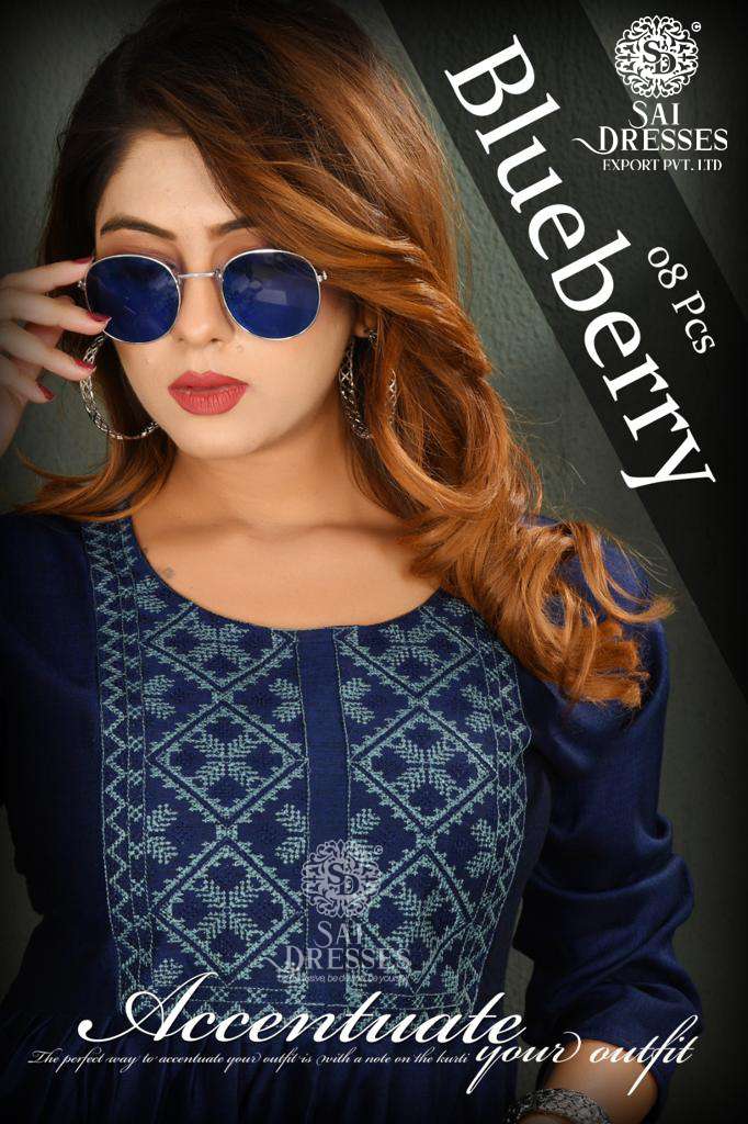 SAI DRESSES PRESENT BLUEBERRY READY TO DAILY WEAR  FANCY RAYON TUNIC TOPS IN WHOLESALE RATE IN SURAT