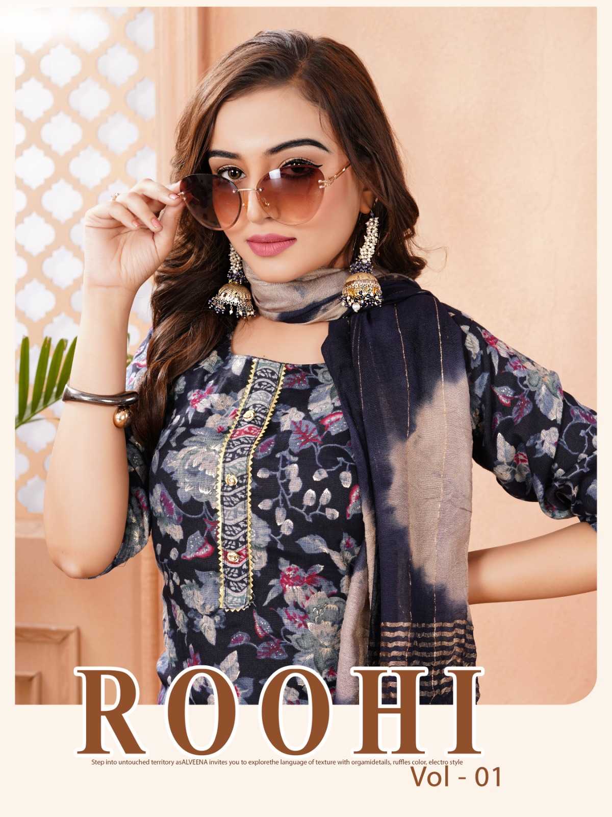 SAI DRESSES PRESENT ROOHI VOL 1 READY TO DAILY WEAR CAPSUL PRINTED PANT STYLE 3 PIECE SUITS IN WHOLESALE RATE IN SURAT