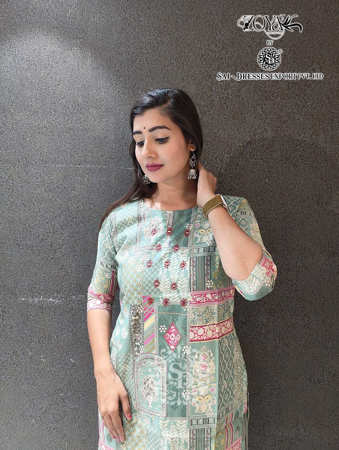 SAI DRESSES PRESENT D.NO SD80 READY TO WEAR BEAUTIFUL MUSLIN PRINTED STRAIGHT KURTI COMBO COLLECTION IN WHOLESALE RATE IN SURAT
