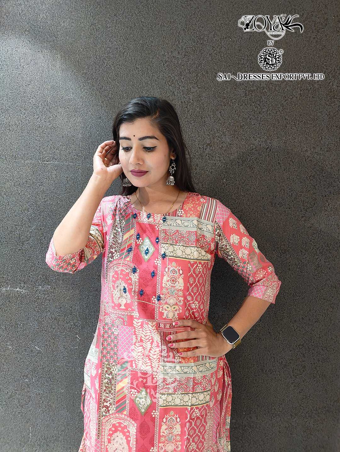 SAI DRESSES PRESENT D.NO SD84 READY TO WEAR BEAUTIFUL MUSLIN PRINTED STRAIGHT KURTI COMBO COLLECTION IN WHOLESALE RATE IN SURAT