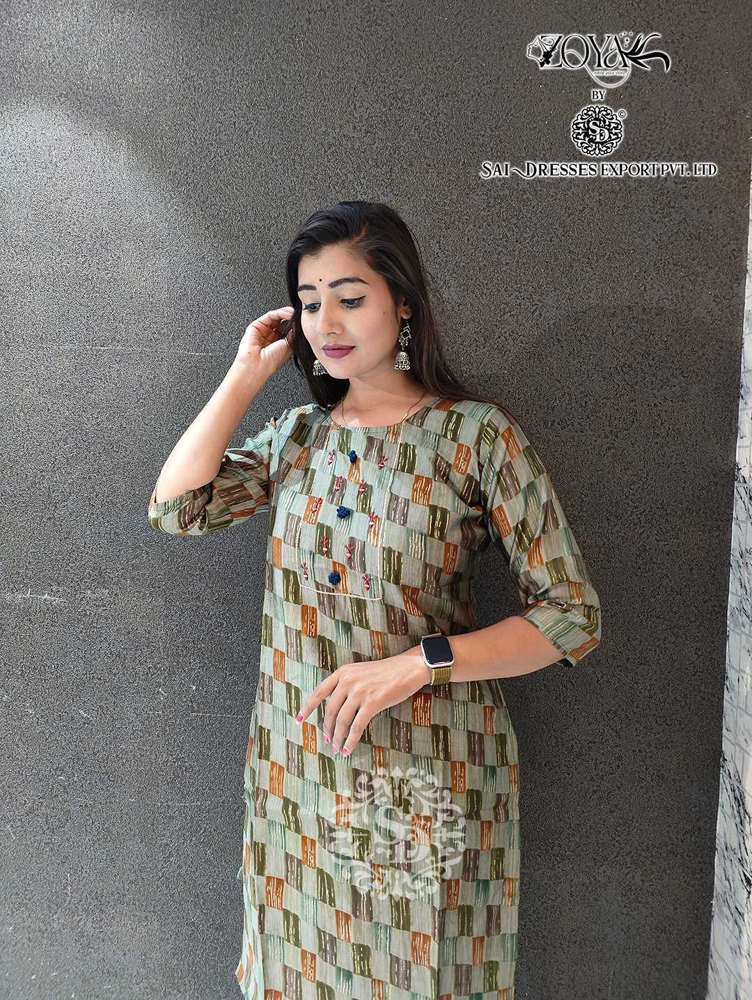 SAI DRESSES PRESENT D.NO SD86 READY TO WEAR BEAUTIFUL MUSLIN PRINTED STRAIGHT KURTI COMBO COLLECTION IN WHOLESALE RATE IN SURAT