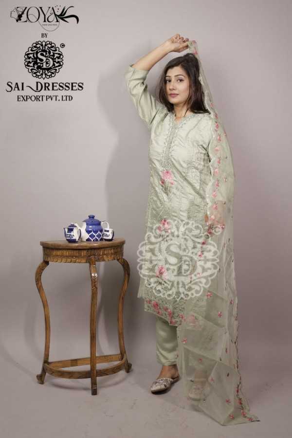 SAI DRESSES PRESENT D.NO 1747 READY TO FESTIVE WEAR STRAIGHT CUT WITH PANT STYLE DESIGNER 3 PIECE COMBO SUITS IN WHOLESALE RATE