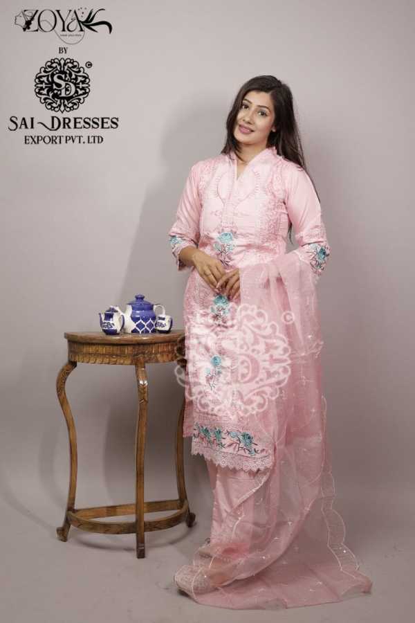 SAI DRESSES PRESENT D.NO 1754 READY TO FESTIVE WEAR STRAIGHT CUT WITH PANT STYLE DESIGNER 3 PIECE COMBO SUITS IN WHOLESALE RATE