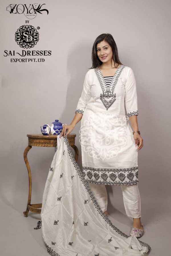 SAI DRESSES PRESENT D.NO 1760 READY TO FESTIVE WEAR STRAIGHT CUT WITH PANT STYLE DESIGNER 3 PIECE COMBO SUITS IN WHOLESALE RATE