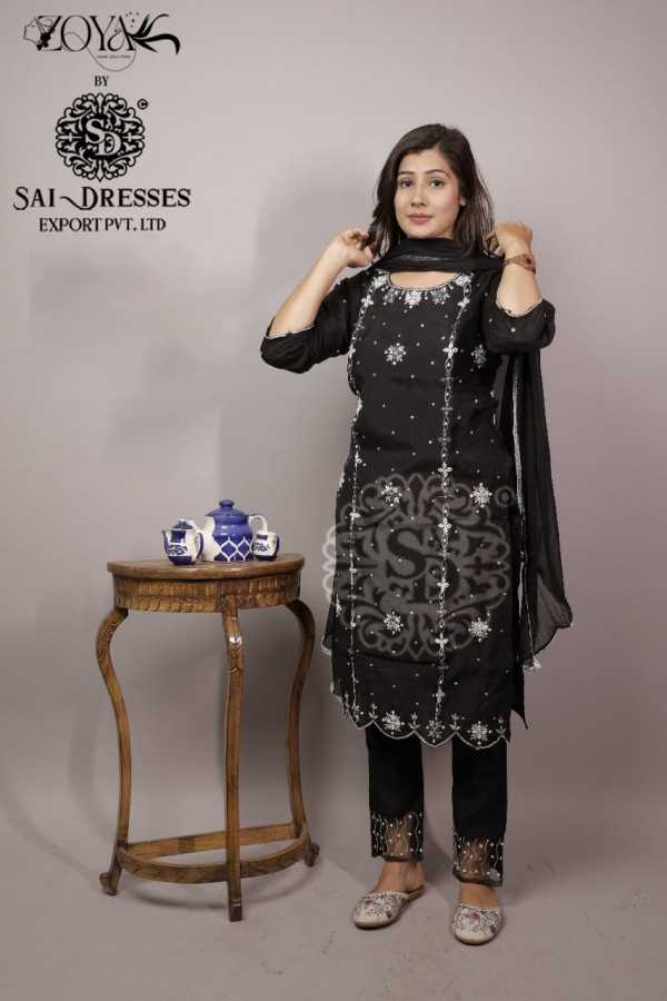 SAI DRESSES PRESENT D.NO 1761 READY TO FESTIVE WEAR STRAIGHT CUT WITH PANT STYLE DESIGNER 3 PIECE COMBO SUITS IN WHOLESALE RATE