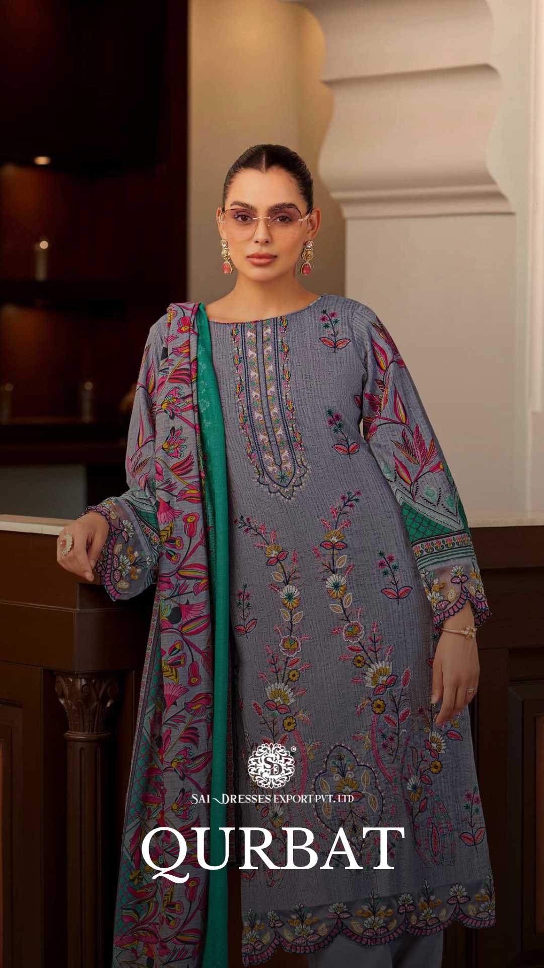 QURBAT FEEL TRENDY. FEEL AUTHENTIC  NX PAKISTANI DRESS MATERIAL IN WHOLESALE RATE IN SURAT