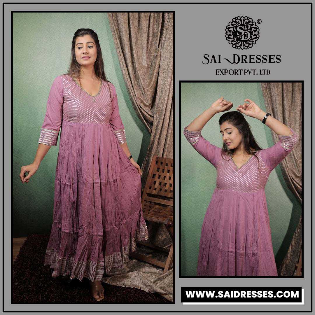 SAI DRESSES PRESENT D.NO 230 ETHNIC LONG KURTI COMBO COLLECTION WITH DESIGNER BELT IN WHOLESALE RATE IN SURAT