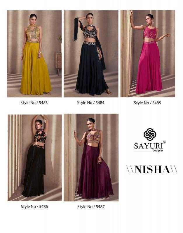 SAYURI DESIGNER PRESENT NISHA READY TO WEDDING WEAR DESIGNER LONG GOWN IN WHOLESALE RATE IN SURAT - SAI DRESSES