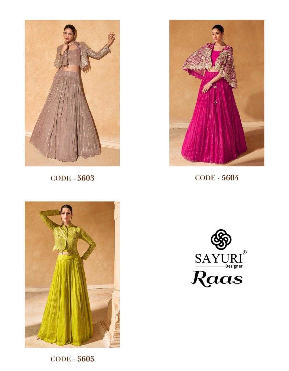 SAYURI DESIGNER PRESENT RAAS READY TO WEDDING WEAR DESIGNER SUIT IN WHOLESALE RATE IN SURAT - SAI DRESSES