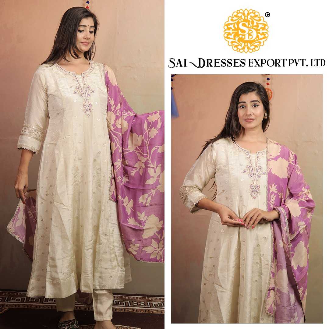 SAI DRESSES PRESENT D.NO 7237 READY TO FESTIVE WEAR STRAIGHT CUT KURTI WITH PANT STYLE DESIGNER 3 PIECE COMBO SUITS IN WHOLESALE RATE  IN SURAT