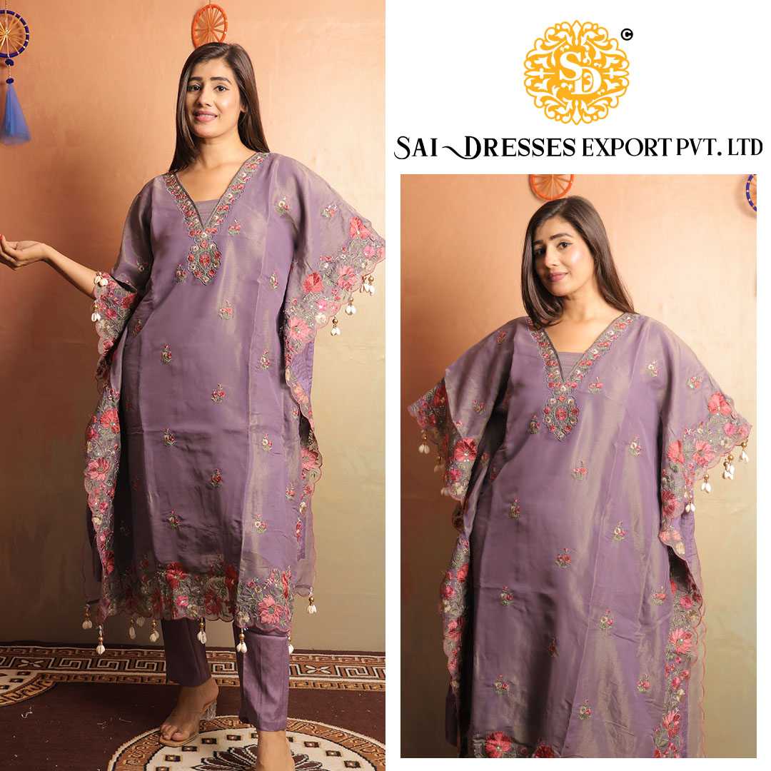 SAI DRESSES PRESENT D.NO 7244-A READY TO FESTIVE WEAR STRAIGHT CUT KURTI WITH PANT STYLE DESIGNER 2 PIECE COMBO SUITS IN WHOLESALE RATE IN SURAT