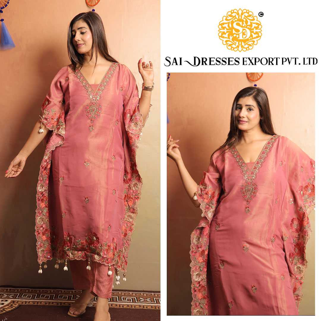 SAI DRESSES PRESENT D.NO 7244 READY TO FESTIVE WEAR STRAIGHT CUT KURTI WITH PANT STYLE DESIGNER 2 PIECE COMBO SUITS IN WHOLESALE RATE IN SURAT