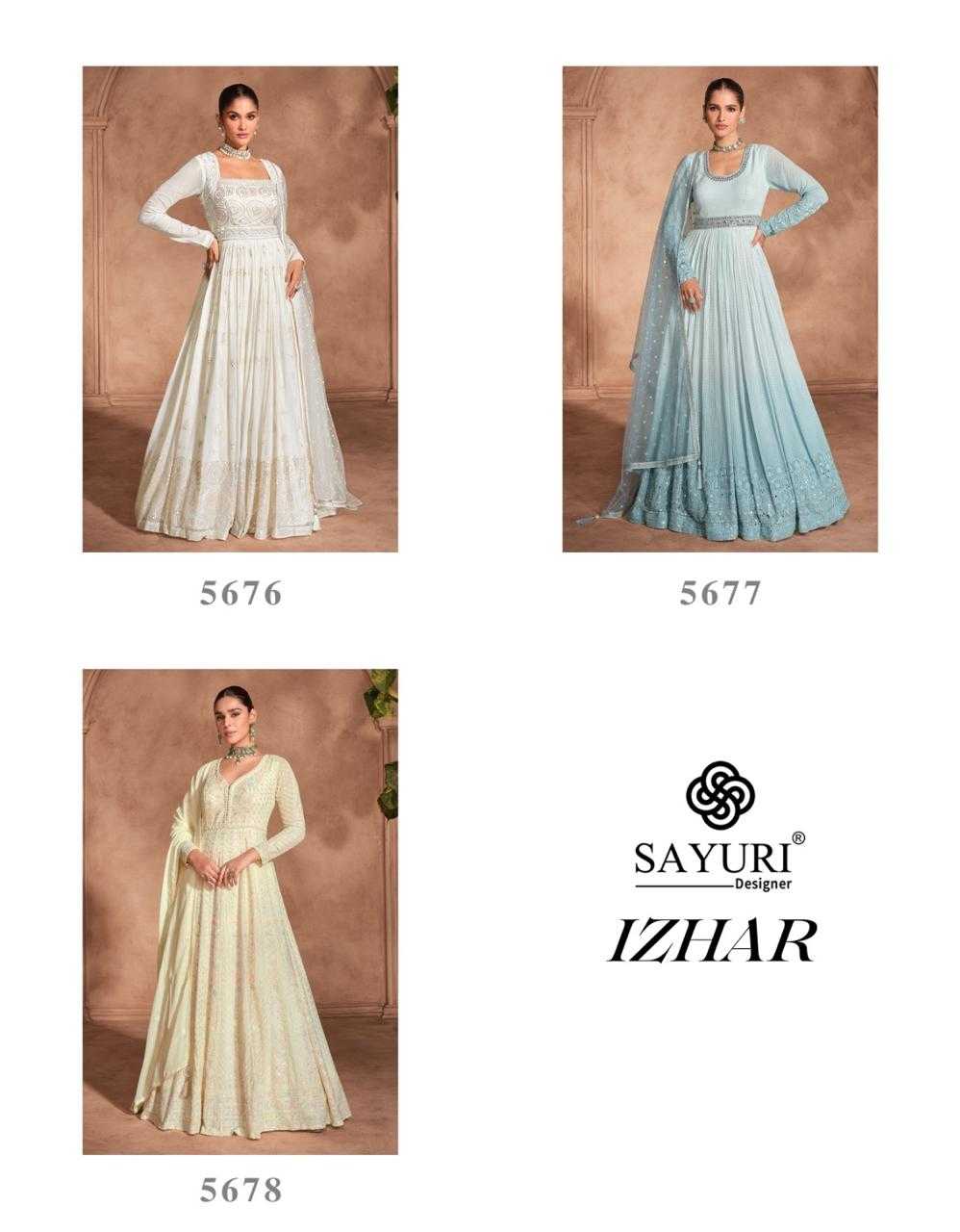 SAYURI DESIGNER PRESENT IZHAR READY TO FESTIVAL WEAR DESIGNER SUIT IN WHOLESALE RATE IN SURAT - SAI DRESSES