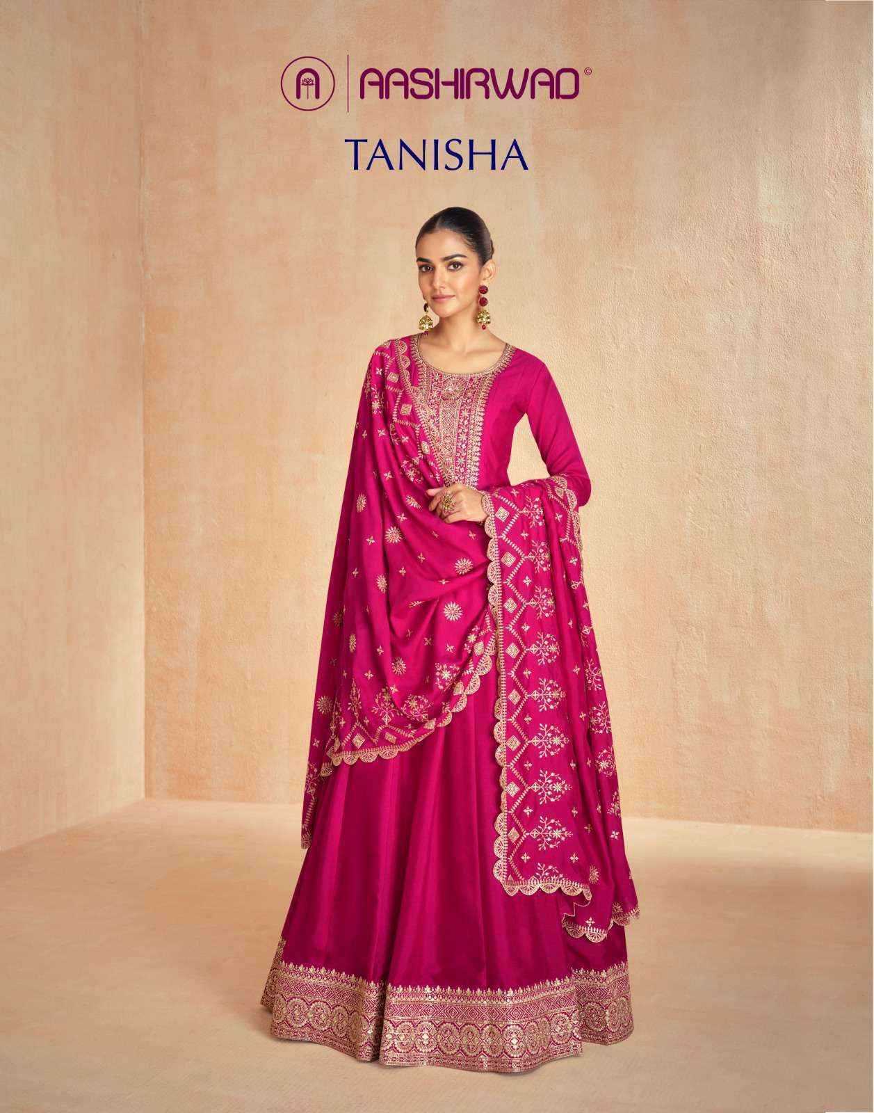 AASHIRWAD CREATION PRESENT TANISHA READY TO FESTIVE WEAR DESIGNER SUIT IN WHOLESALE RATE IN SURAT - SAI DRESSES