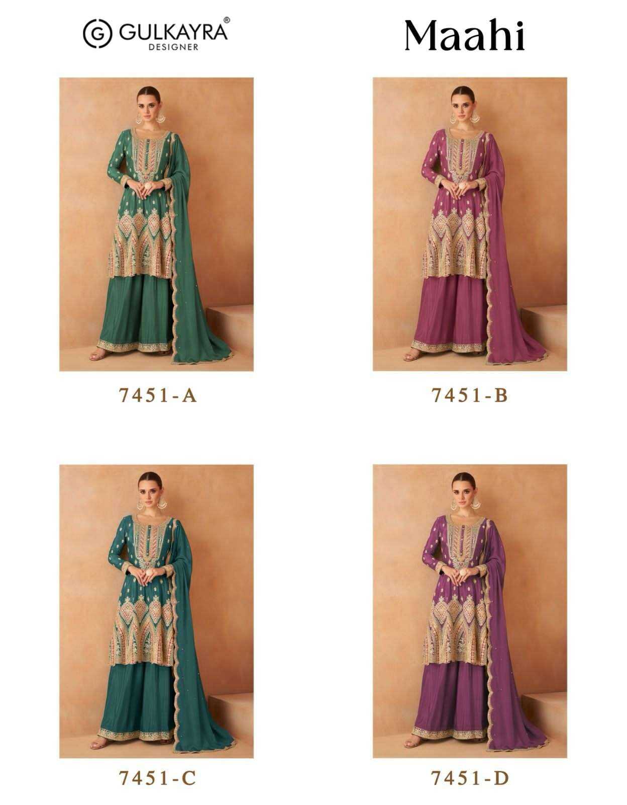 GULKAYRA DESIGNER PRESENT MAAHI READY TO FESTIVE WEAR DESIGNER SUIT IN WHOLESALE RATE IN SURAT - SAI DRESSES