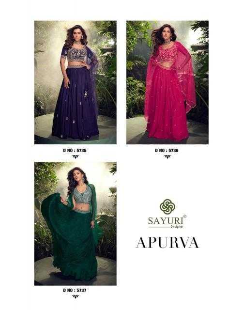 SAYURI DESIGNER PRESENT APURVA READY TO FESTIVE WEAR DESIGNER SUIT IN WHOLESALE RATE IN SURAT - SAI DRESSES