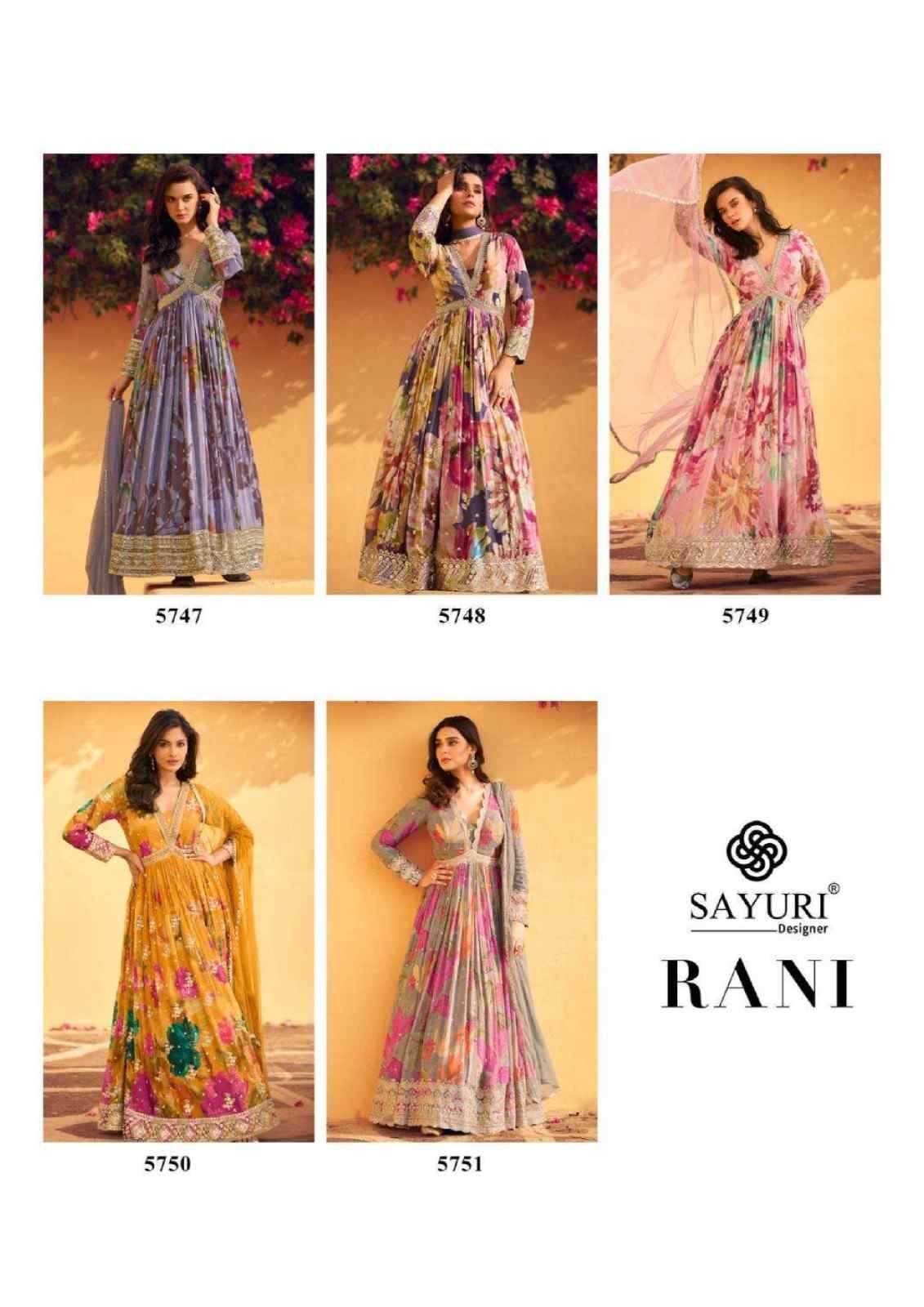 SAYURI DESIGNER PRESENT RANI READY TO FESTIVE WEAR DESIGNER SUIT IN WHOLESALE RATE IN SURAT - SAI DRESSES