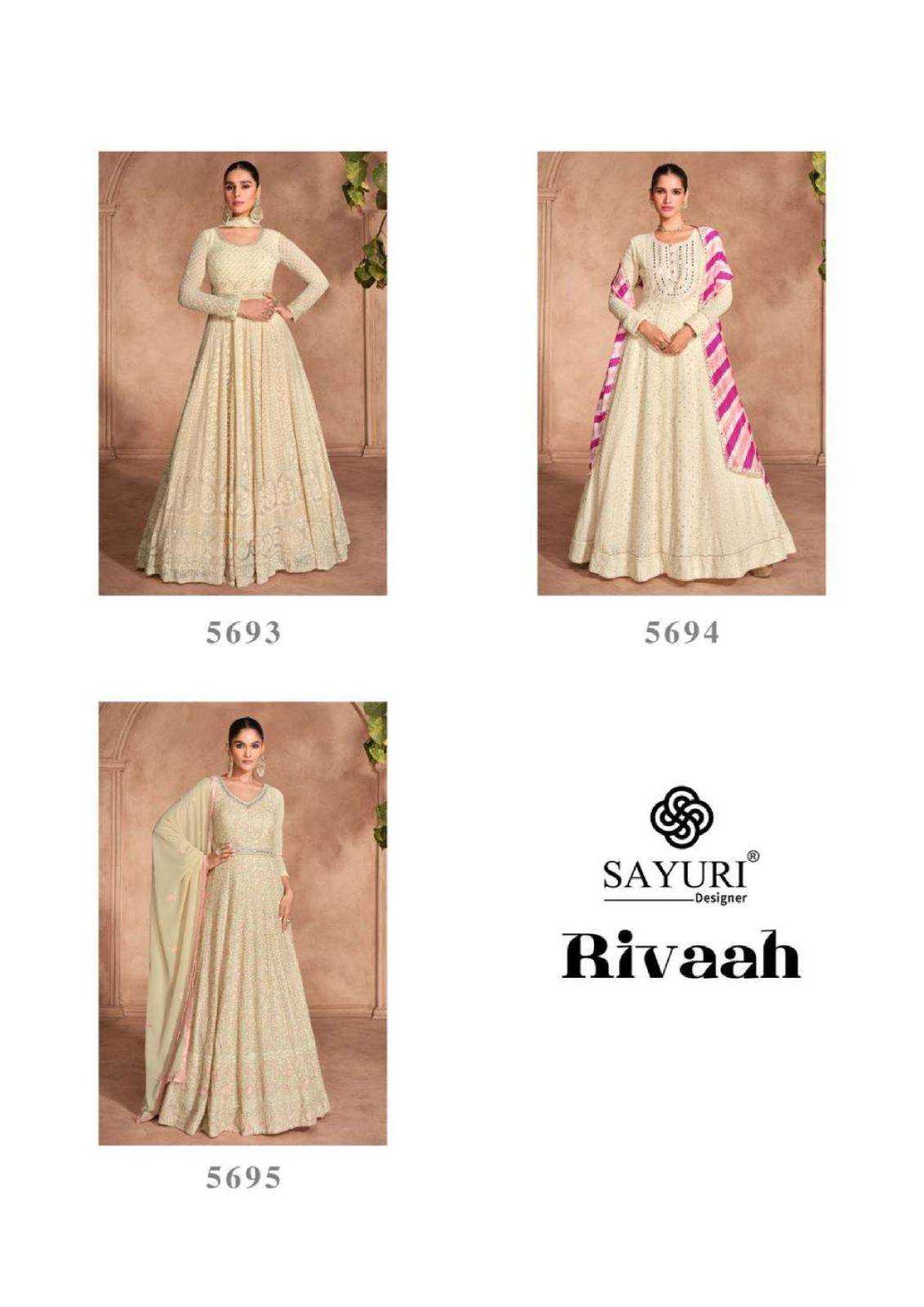 SAYURI DESIGNER PRESENT RIVAAH READY TO FESTIVE WEAR DESIGNER SUIT IN WHOLESALE RATE IN SURAT - SAI DRESSES