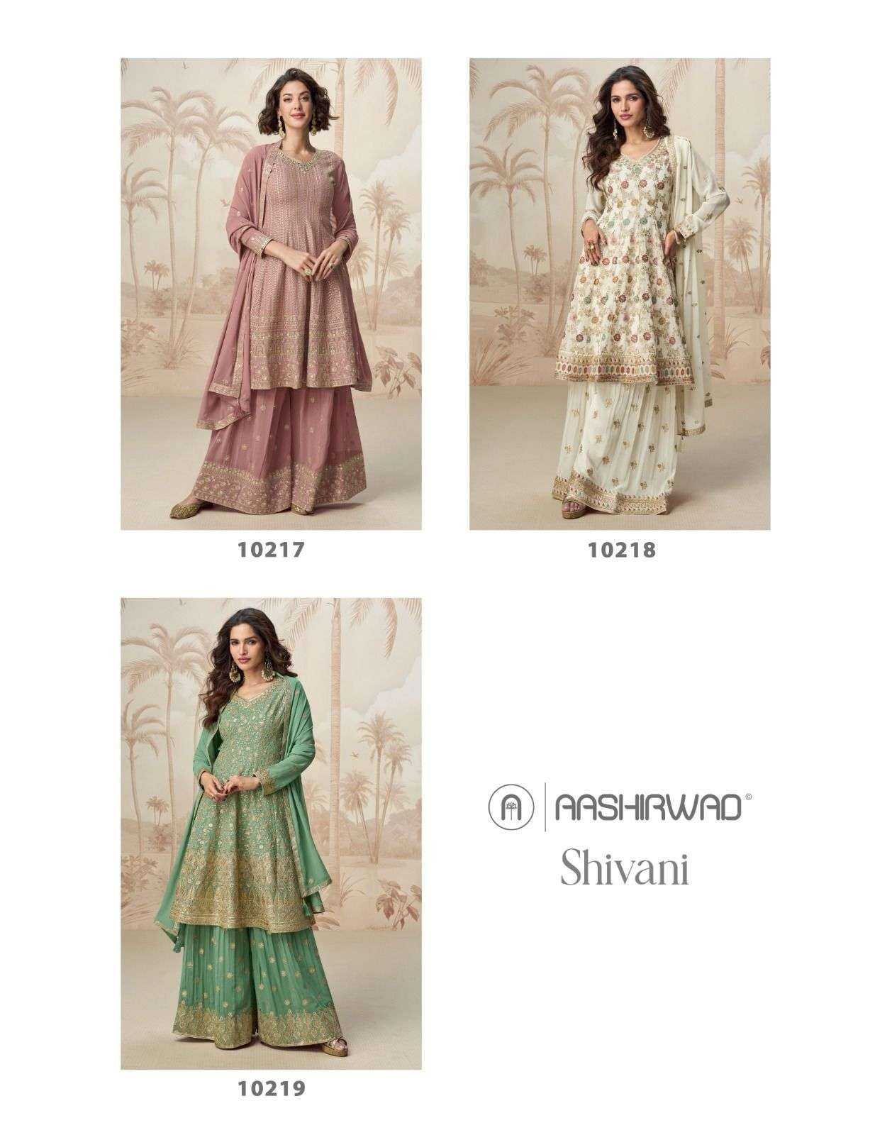 AASHIRWAD CREATION PRESENT SHIVANI READY TO FESTIVE WEAR DESIGNER SUIT IN WHOLESALE RATE IN SURAT - SAI DRESSES