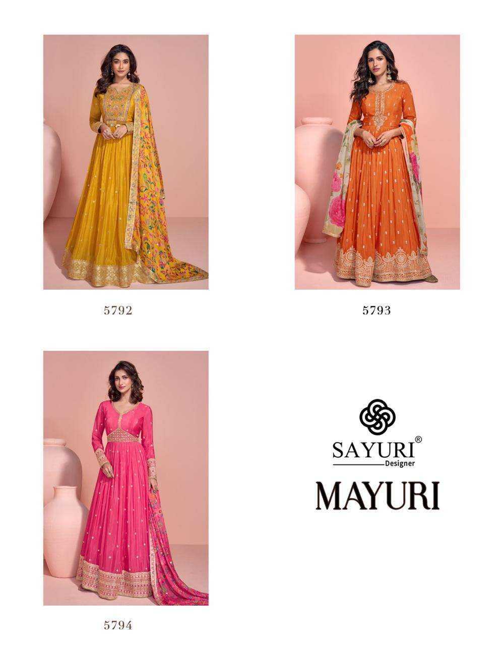 SAYURI DESIGNER PRESENT MAYURI READY TO FESTIVE WEAR DESIGNER SUIT IN WHOLESALE RATE IN SURAT - SAI DRESSES