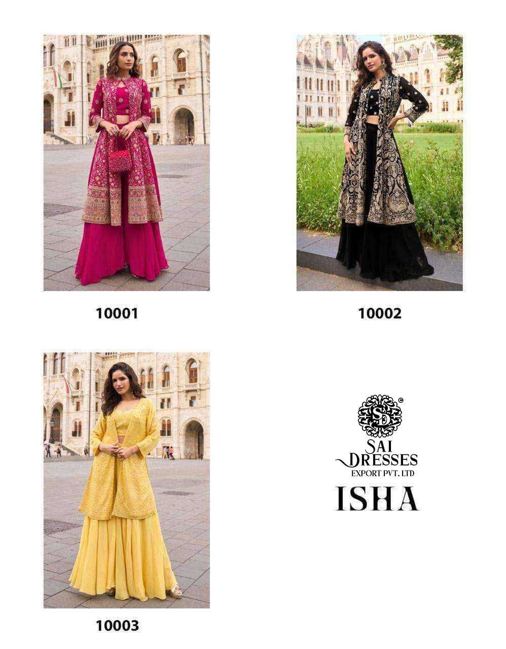 SAI DRESSE PRESENT ISHA CATALOG FOR FESTIVAL WEAR IN FREE SIZE IN WHOLESALE RATE, SURAT