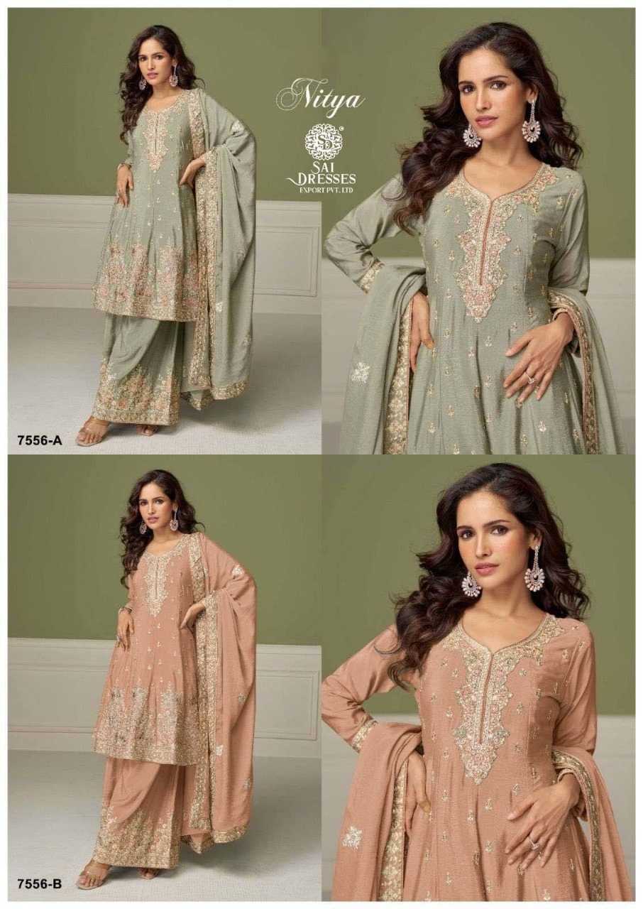 SAI DRESSE PRESENT NITYA CATALOG FOR FESTIVAL WEAR IN FREE SIZE IN WHOLESALE RATE, SURAT