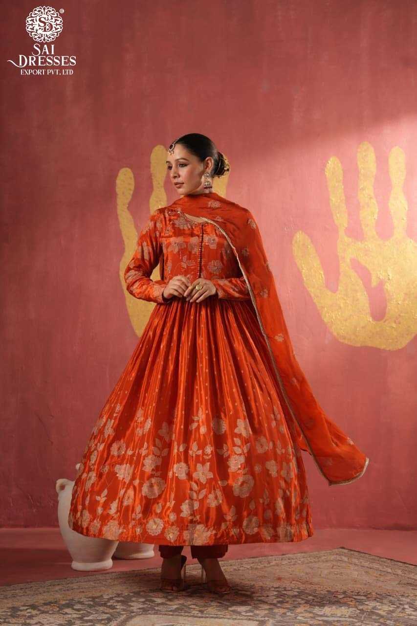 SAI DRESSE PRESENT PURE CREPE SILK HEAVEY HANDWORK FOR FESTIVAL WEAR IN DIFFREN SIZE IN WHOLESALE RATE, SURAT