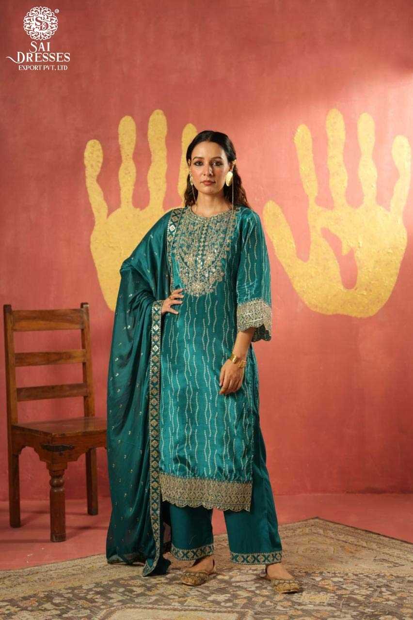 ELEGANT TEAL BLUE STRAIGHT CUT SUIT WITH HEAVY HAND EMBROIDERY AND MATCHING DUPATTA – A PERFECT CHOICE FOR FESTIVE AND WEDDING OCCASIONS.