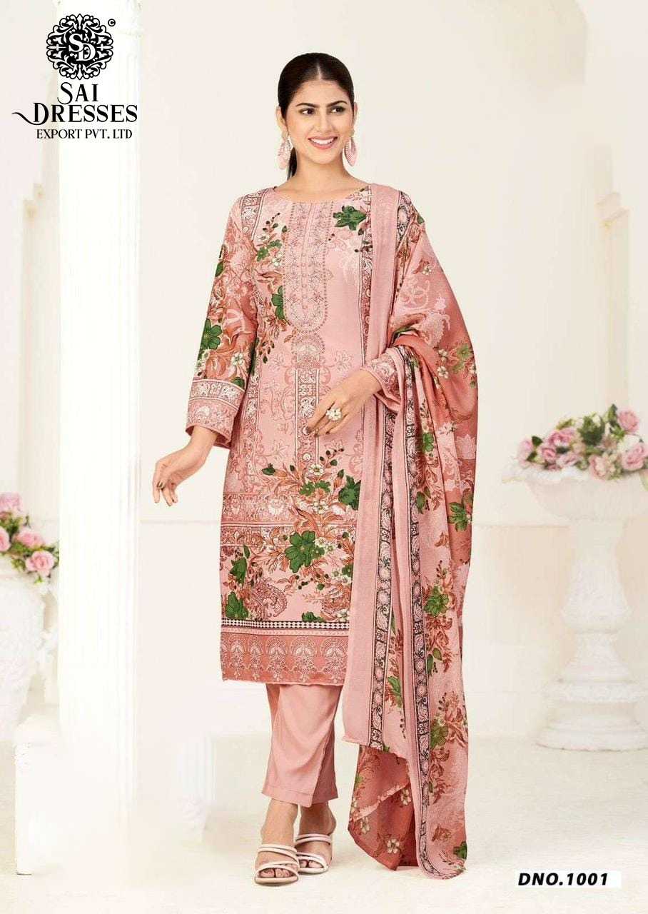 ELEGANT DUSTY PINK COTTON DRESS WITH FLORAL DIGITAL PRINT AND MATCHING DUPATTA