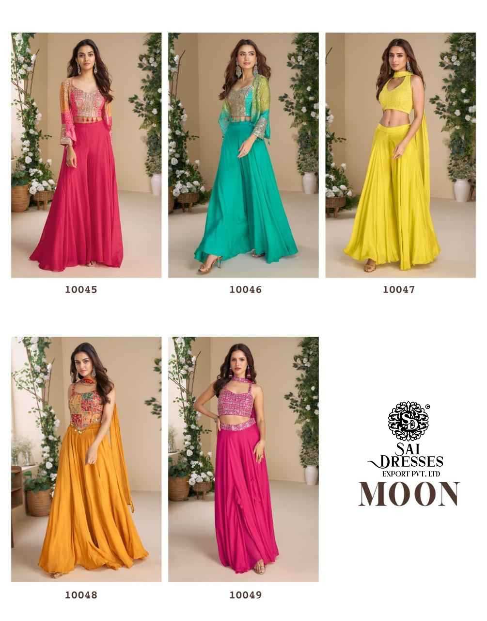 PREMIUM REAL CHINON SILK AND GEORGETTE 3 PIC COLLECTION IN BRIGHT FESTIVE SHADES